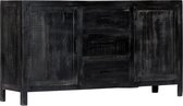 vidaXL-Dressoir-147x40x80-cm-massief-mangohout-zwart