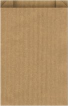100 Papieren Cadeauzakjes Kraft Bruin - 12 x 19 cm - Stevig