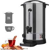 AREBOS Glühweinketel 6,8 L | roestvrij Staal Warmwaterdispenser 950W | Heetwaterkoker