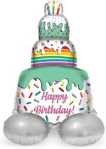 Folat - Folieballon 'Happy Birthday!' Cake Time - 72 cm - lucht