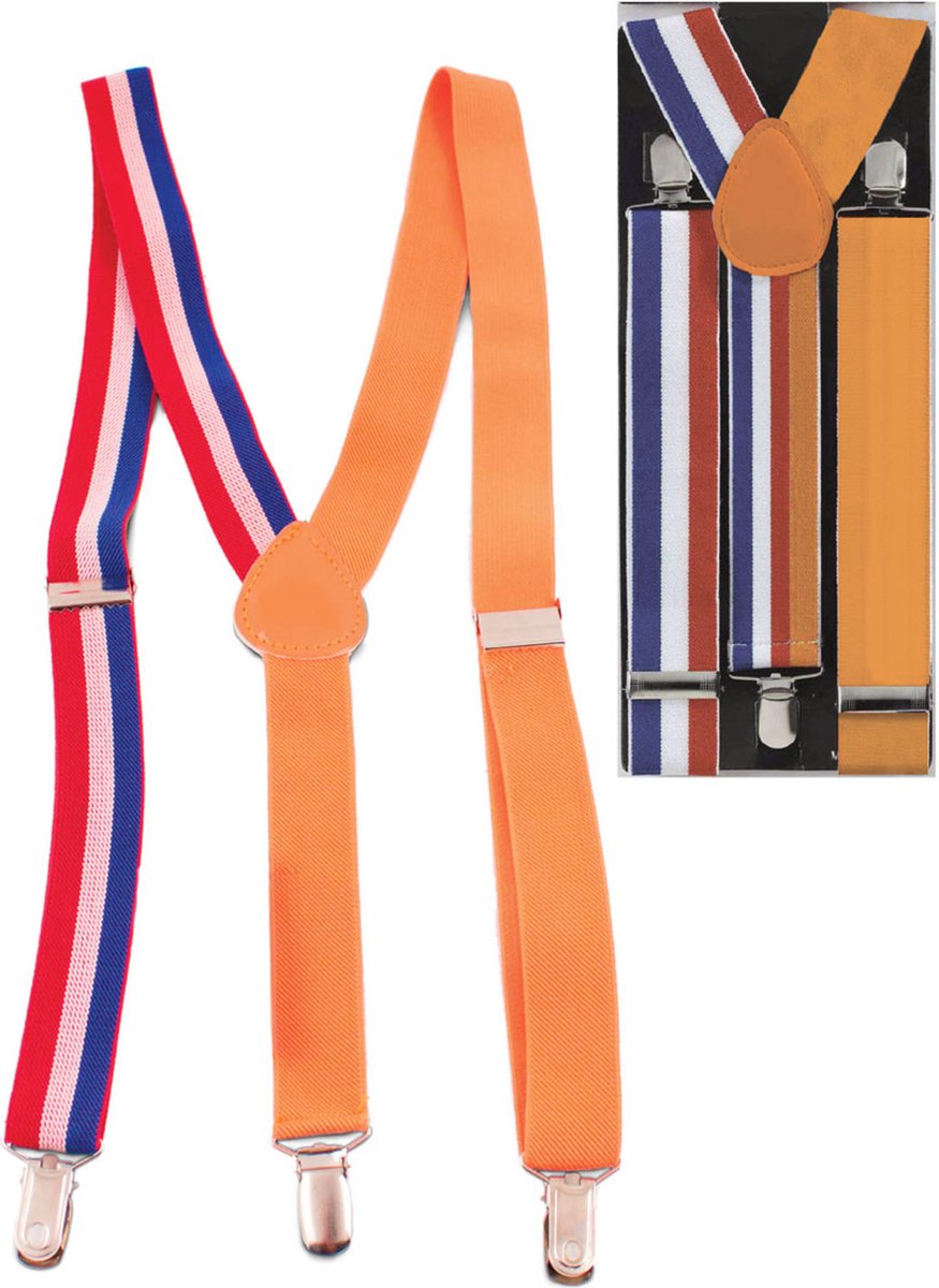 Folat - Bretels Rood-Wit-Blauw Oranje - WK voetbal 2026 - WK voetbal versiering - Olympische spelen