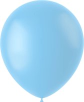 Folat - ballonnen Powder Blue Mat 33 cm - 10 stuks