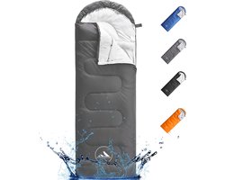HikeMeister ® – mummy slaapzak – Kamperen – Antraciet – ca. 220 x 75 cm – Incl. Draagtas