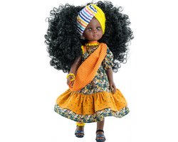 Paola Reina Amigas epoca Daniela babypop donker meisje met kledij 32cm