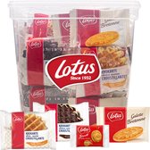 Lotus koekjesmix - Krokante wafels vanille & chocolade, Bretons Botergaletje en Lotus speculoos gevuld vanille - 66 stuks - 738g