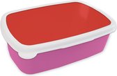 Boîte à lunch Rose - Boîte à lunch - Boîte à lunch - Rouge - Motif - Design - 18x12x6 cm - Enfants - Fille - Cadeau Sinterklaas - Cadeaux pour enfants - Cadeaux chaussures Sinterklaas