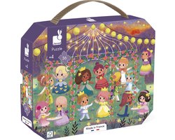 foto van Janod - Puzzel Prinsessenfeest - In Puzzelkoffer - 36 Stukjes - Geschikt Vanaf 4 Jaar