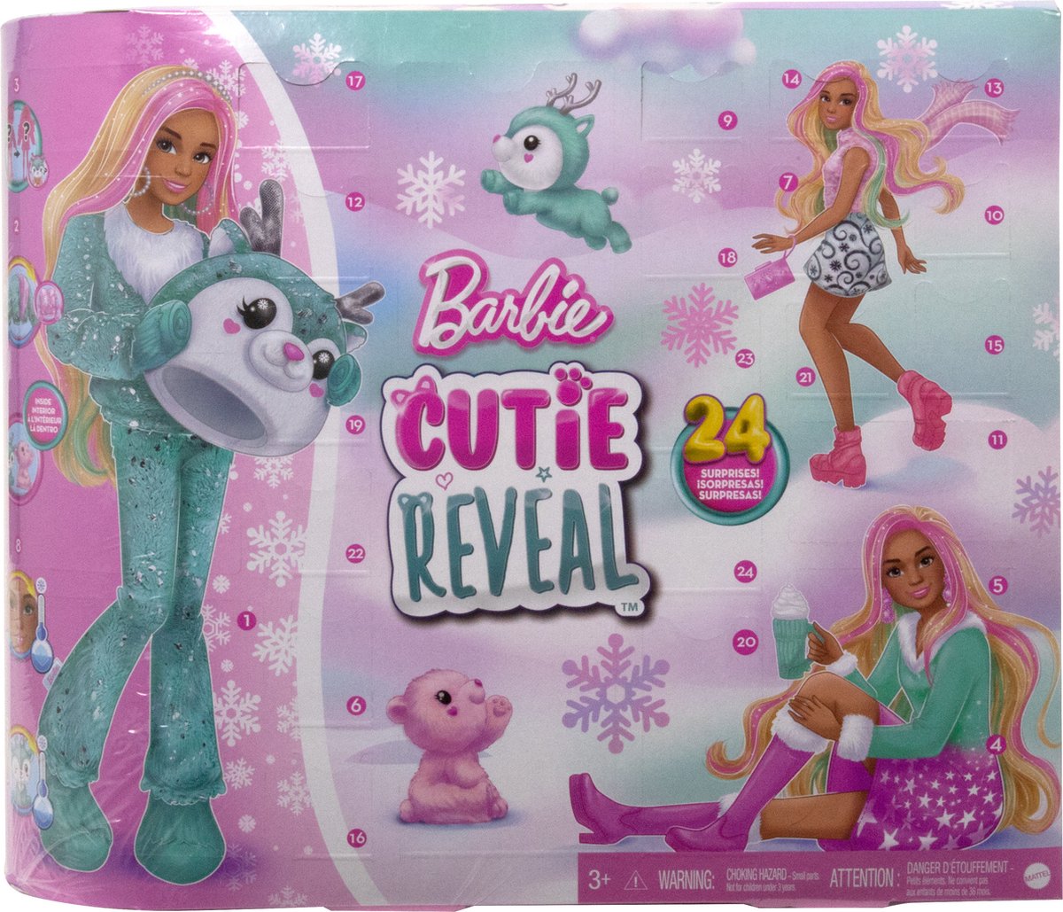 Barbie Cutie Reveal - Calendrier de l'Avent - Jeu de figurines