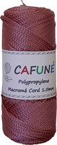 Cafuné Polypropyleen Macrame Koord - 1.5mm- Oud roze - PP3 - Haken - Macrame - Tas maken