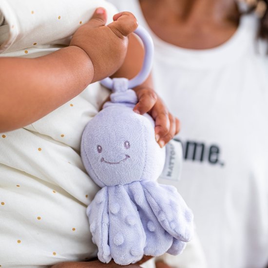 Nattou Lapidou – Peluche Activité Poulpe 20 Cm, Jouet Sensoriel Dès La Naissance Avec 8 Tentacules, Hochet Et Papier Crépitant, Cadeau Éveil Bébé