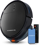 CleanDays D2-007 Robotstofzuiger met Dweilfunctie - Laadstation - Geschikt met Huisdieren - Zwart
