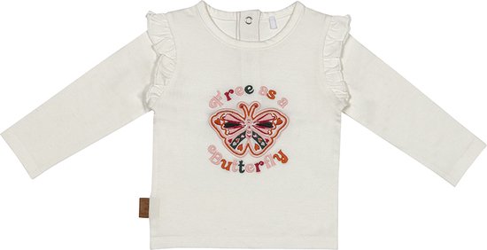 Frogs and Dogs - Meisjes shirt - Offwhite - Maat 68