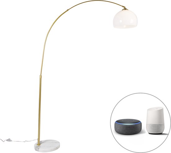 QAZQA arc-basic - Lampadaire Smart LED moderne à intensité variable | Lampe  sur pied... | bol