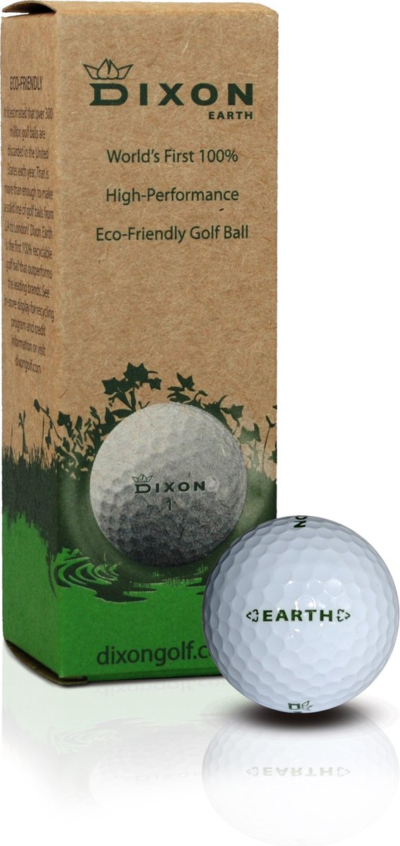 Dixon Golfbal Earth - De milieuvriendelijke golfbal, 100% gerecycled en Recyclebare Golfbal - 1 dozijn - 12 Golfballen van Merkloos — afbeelding 3