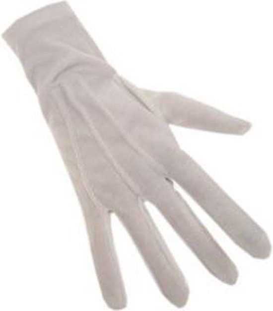 Witte handschoenen katoen de luxe XS | bol