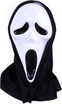 Masker Scream plastic met hoofddoek