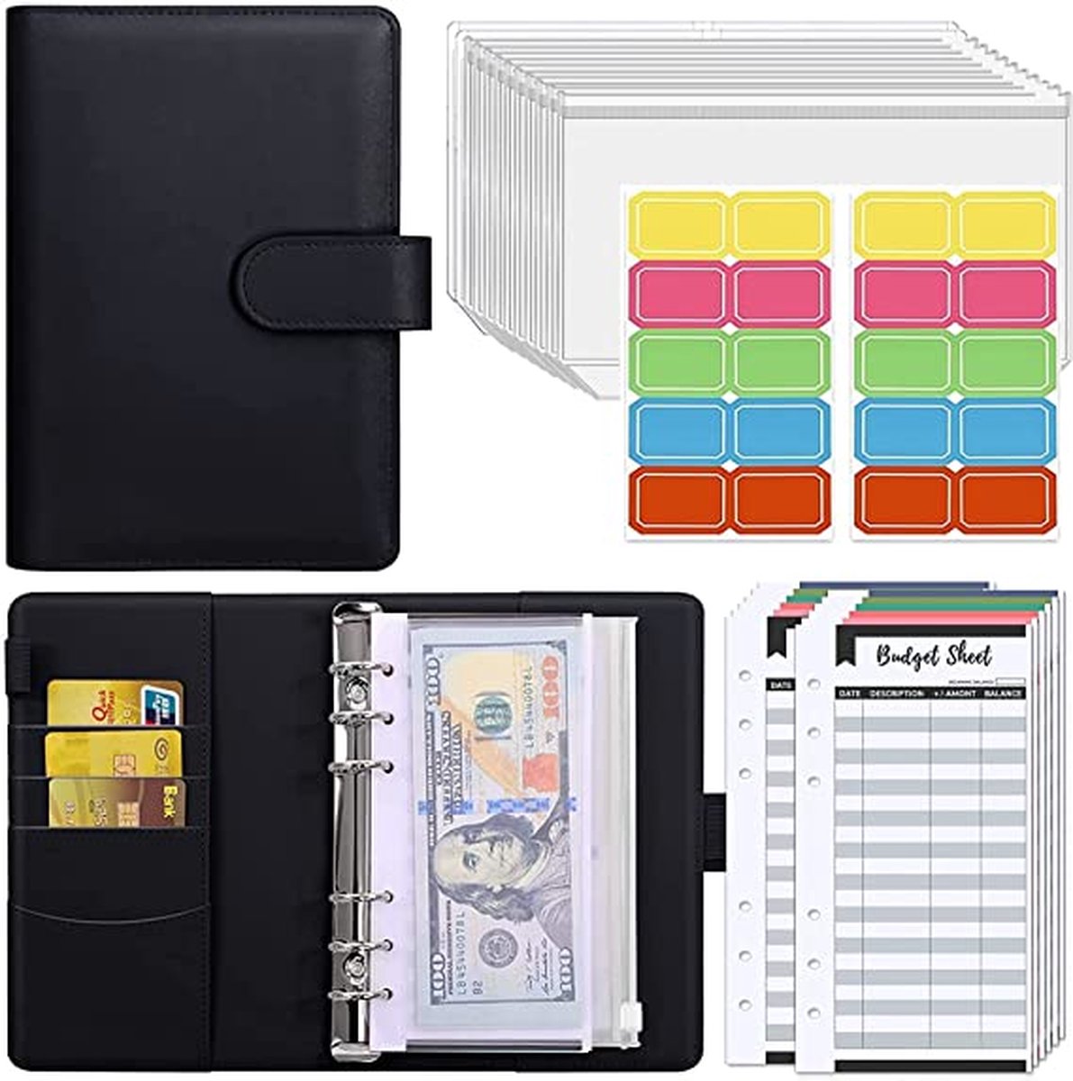 Budgetplanner - Budget planner, money sleeves, ring binder, financial planner,