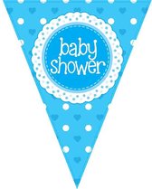 Oaktree - Vlaggenlijn Baby Shower Blauw (3.9 m)