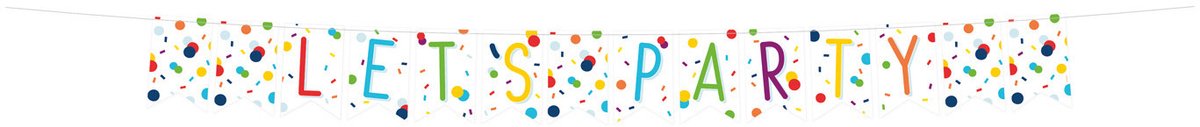 Amscan by Riethmuller - Riethmüller - Letterslinger Confetti Verjaardag Let's Party (1.85 m)