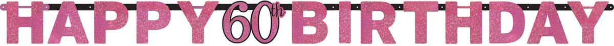 Amscan by Riethmuller - Riethmüller - Sparkling Celebrations - Letter Slinger 60 Pink (2,13 meter)