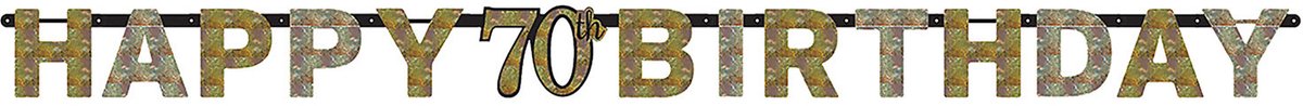 Amscan by Riethmuller - Riethmüller - Sparkling Celebrations - Letter Slinger 70 Goud (2,13 meter)