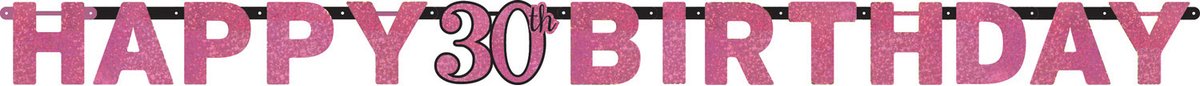 Amscan by Riethmuller - Riethmüller - Sparkling Celebrations - Letter Slinger 30 Pink (2,13 meter)