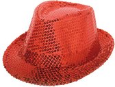 Folat - Tribly hoed rood met pailletten