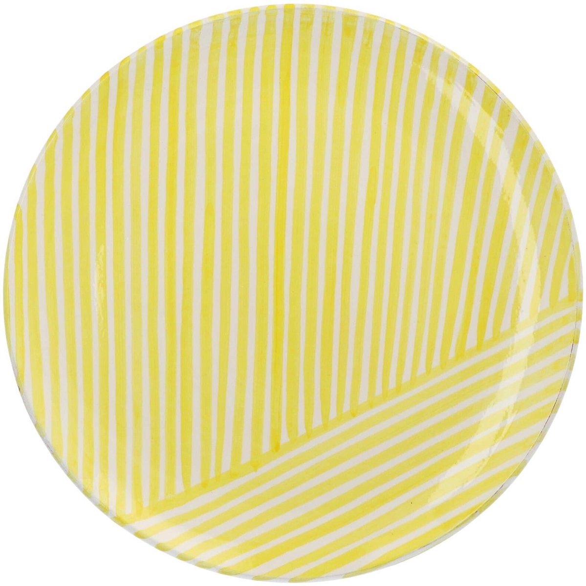 Casa Cubista - Ontbijtbord met criss-cross patroon citroengeel 23cm - Kleine borden