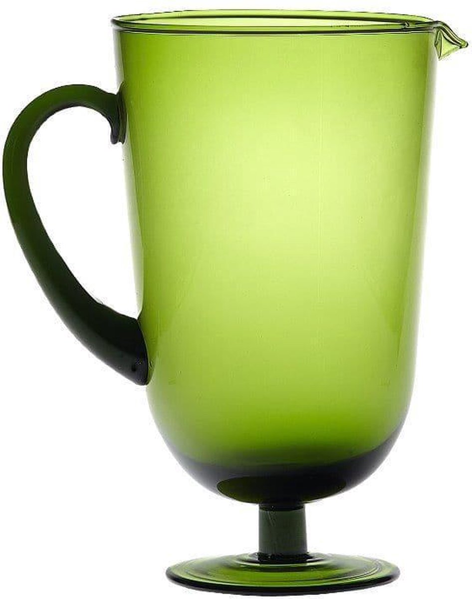 Bitossi - Karaf met voet Diseguale Green 1,2L - Karaffen glas