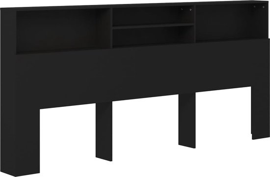 vidaXL-Hoofdbordkast-220x19x103,5-cm-zwart