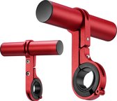 kwmobile fietsstuur extender 10 cm - Stuurbeugel voor fietsaccessoires - Eenvoudige installatie - In rood