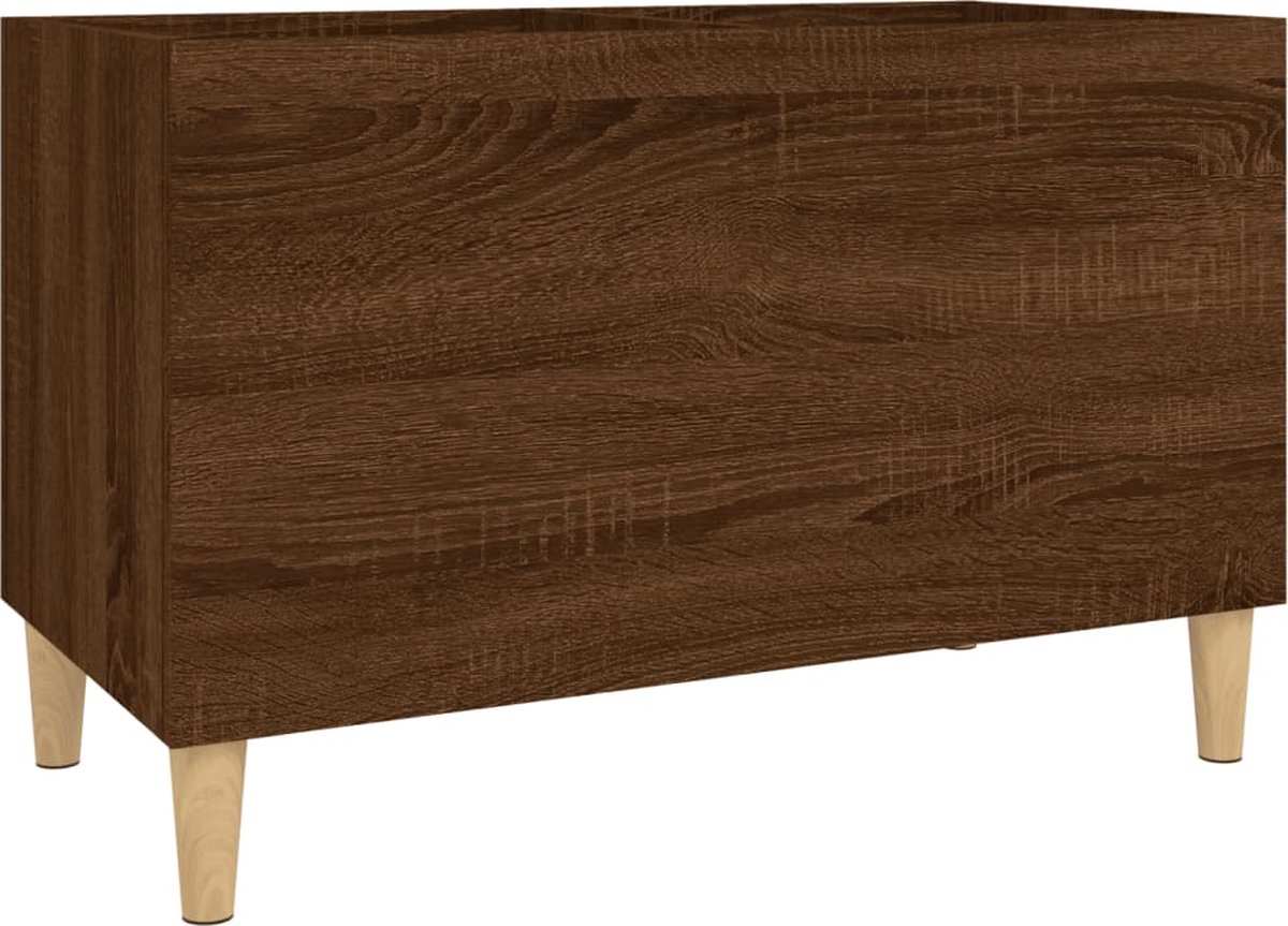 vidaXL - Platenkast - 74,5x38x48 - cm - bewerkt - hout - bruin - eikenkleur