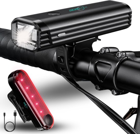 Fietsverlichtingsset Celimax - Fietslamp USB Oplaadbaar - Voorlicht &  Achterlicht -... | bol.com