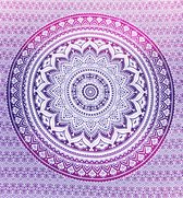 Drap de plage - 100% coton Tapestry 210 x 240 cm Ibiza - Rose Violet