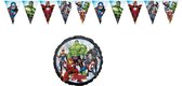 The Avengers – Feestpakket – Vlaggenlijn – Helium ballon – Versiering - Kinderfeest.