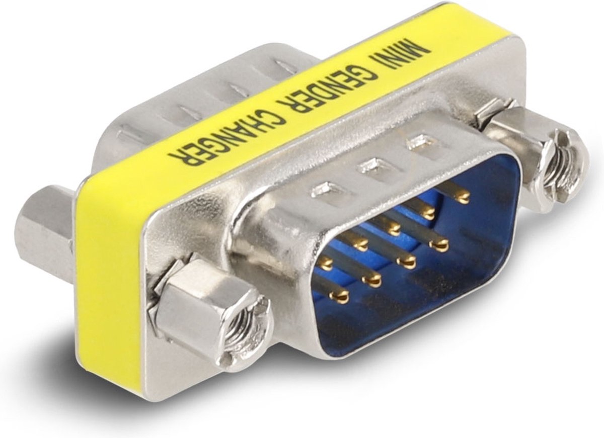 Delock D-Sub 9 pin Gender Changer male to male (nuts) 2 pieces