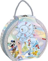 Totum Disney 100 coffret artisanal 2 en 1 pour fabriquer des bracelets et de la peinture au diamant Princesses et classiques Disney - Crafting Glitter Kiffertje Anniversary Set Limited Edition