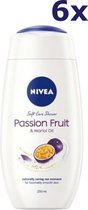 6x Nivea Douchegel - Passion Fruit & Monoi Oil 250 ml