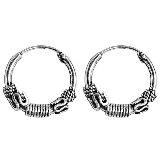 Fako Bijoux® - Boucles d'oreilles Bali - Kisumu - 15mm - Couleur argent