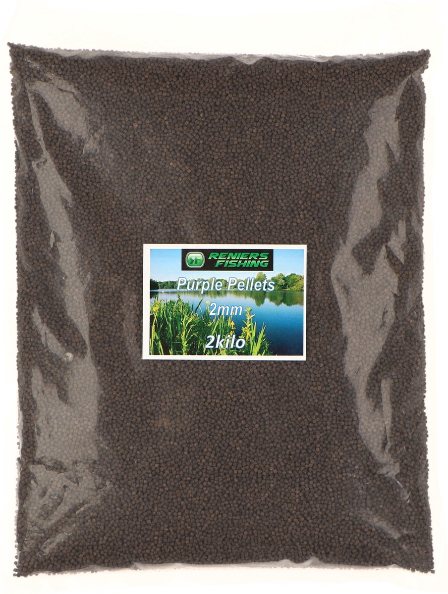 Reniers Fishing Purple Pellets 2kg – Carp Extrudé Pellets voor Karper en Method Feeder - Maat : 3mm