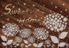 Fotobehang - Vlies Behang - Sweet Home - Witte Bloemetjes op Houten Planken - Kunst - 312 x 219 cm