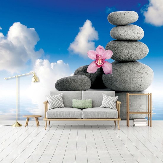 Papier peint Pierres | Bleu | 312x219 cm