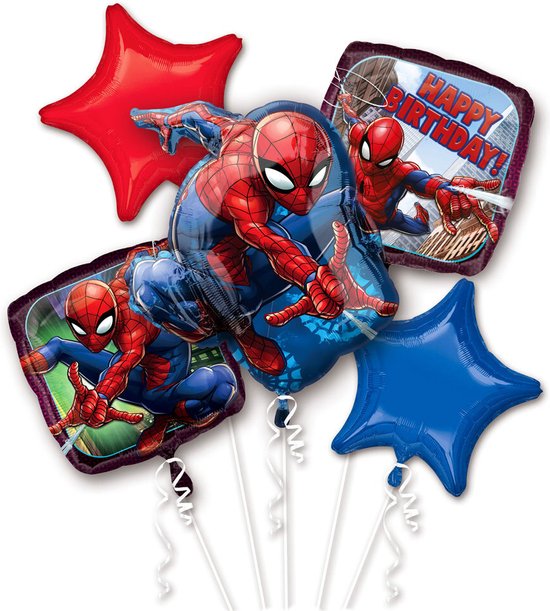 Ballon Spiderman Rouge & Bleu Anniversaire
