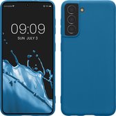 kwmobile telefoonhoesje geschikt voor Samsung Galaxy S21 - Hoesje voor smartphone - Back cover in rifblauw