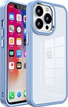 Hoozey - Hoesje geschikt voor Apple iPhone 14 - Clear Case - Licht Blauw