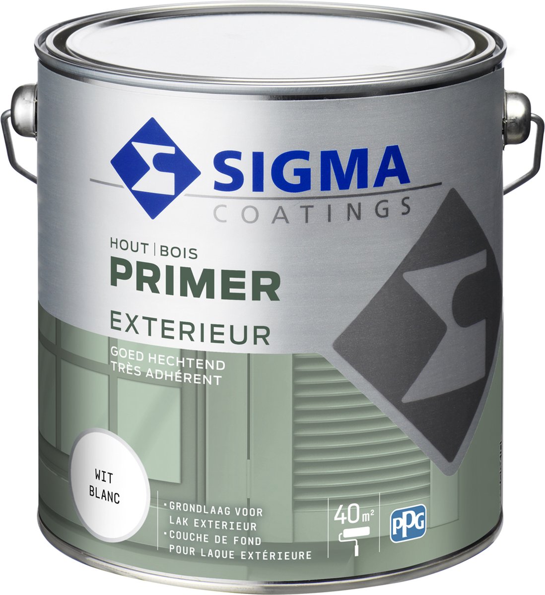 Sigma Exterieur Primer Mat - Betere Hechting - Ideale Grondlaag voor Houtlak - Wit - 2.5L