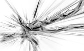 Fotobehang - Vlies Behang - Vuurstorm zwart-wit - Kunst - Abstract - 416 x 254 cm