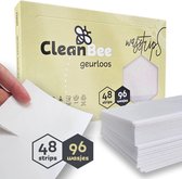 CleanBee Wasmiddelstrips 96 Wasbeurten Geurloos - Wasmiddel Wasvellen - Detergent Sheets - Eco Laundry Strips - Plasticvrij - Biologisch - Eco Wasstrips