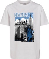 Mister Tee - New York City Kinder T-shirt - Kids 122/128 - Wit