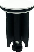 Waterval Metaalstop Waste Plug Universeel – Plugstop badkamer - afvoerplug voor wastafel en bidet - Wit 40mm